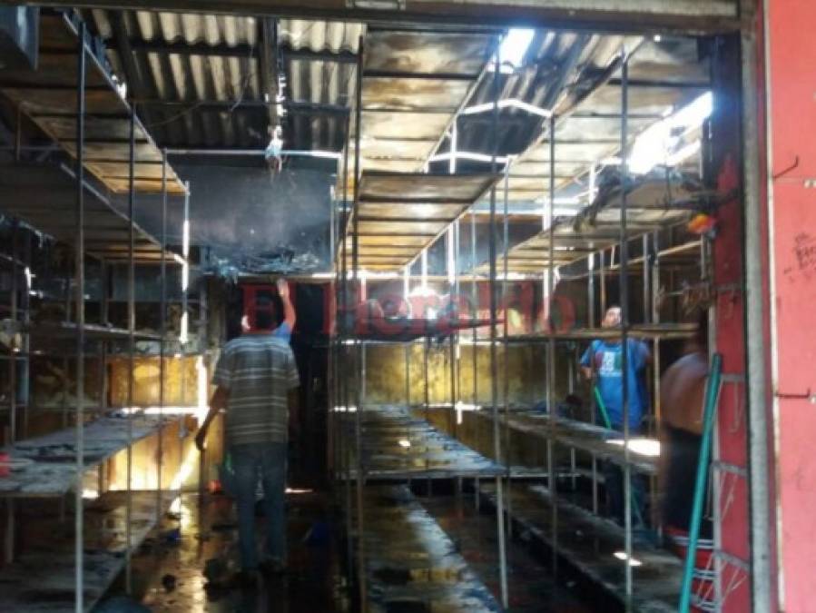 Así fueron los destrozos que dejó incendio en mercado de Choluteca