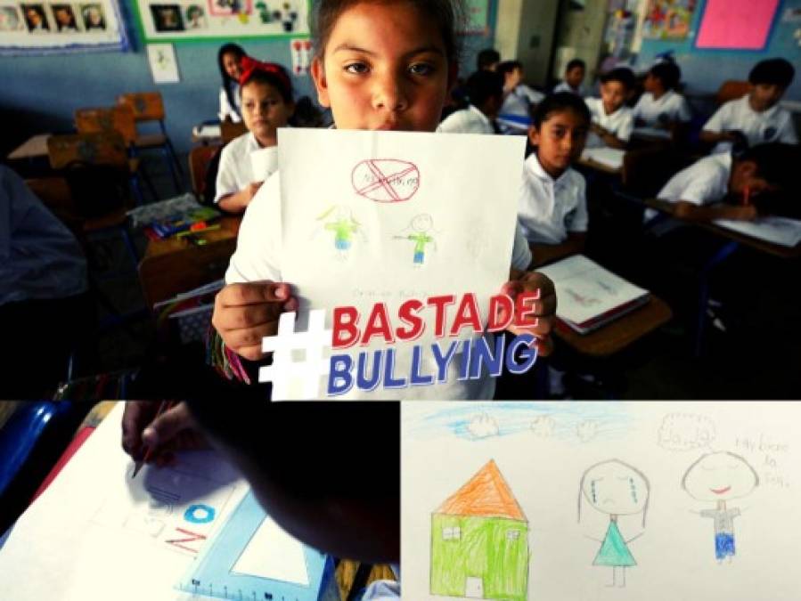 Niños en escuelas se pronuncian contra el bullying por medio de dibujos