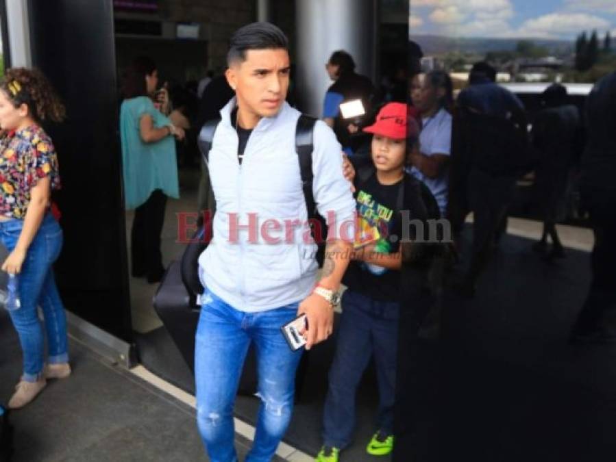 FOTOS: Así fue la llegada de Rubilio Castillo, Rigoberto Rivas y Jonathan Rubio a Honduras