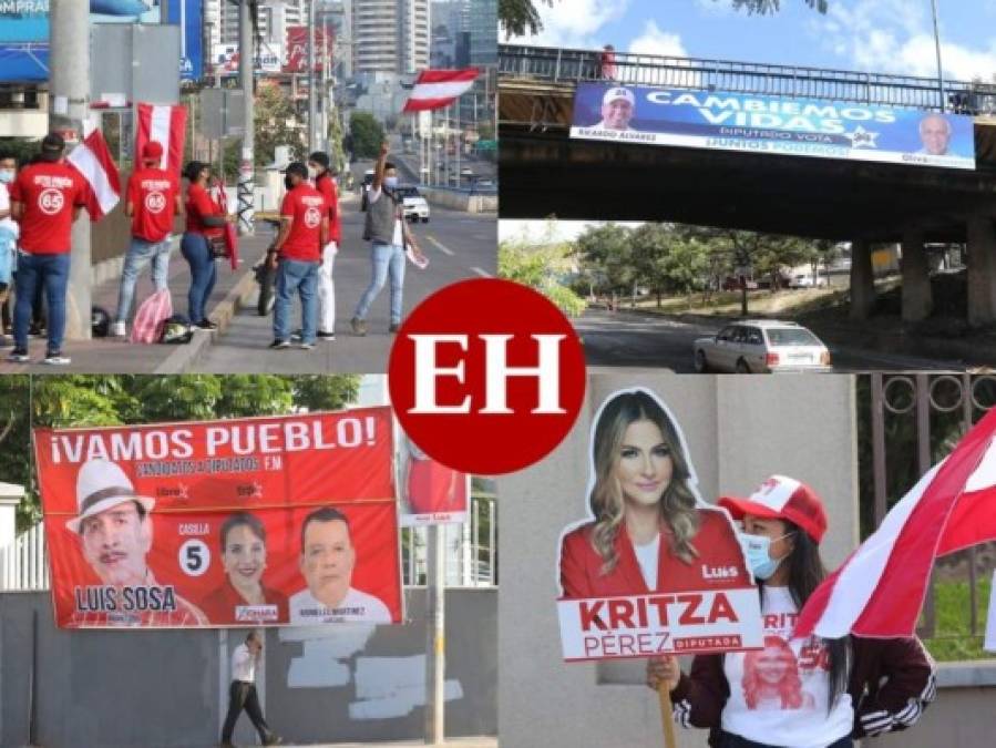 En muros, puentes y carreteras inicia la propaganda de movimientos políticos en la capital (FOTOS)