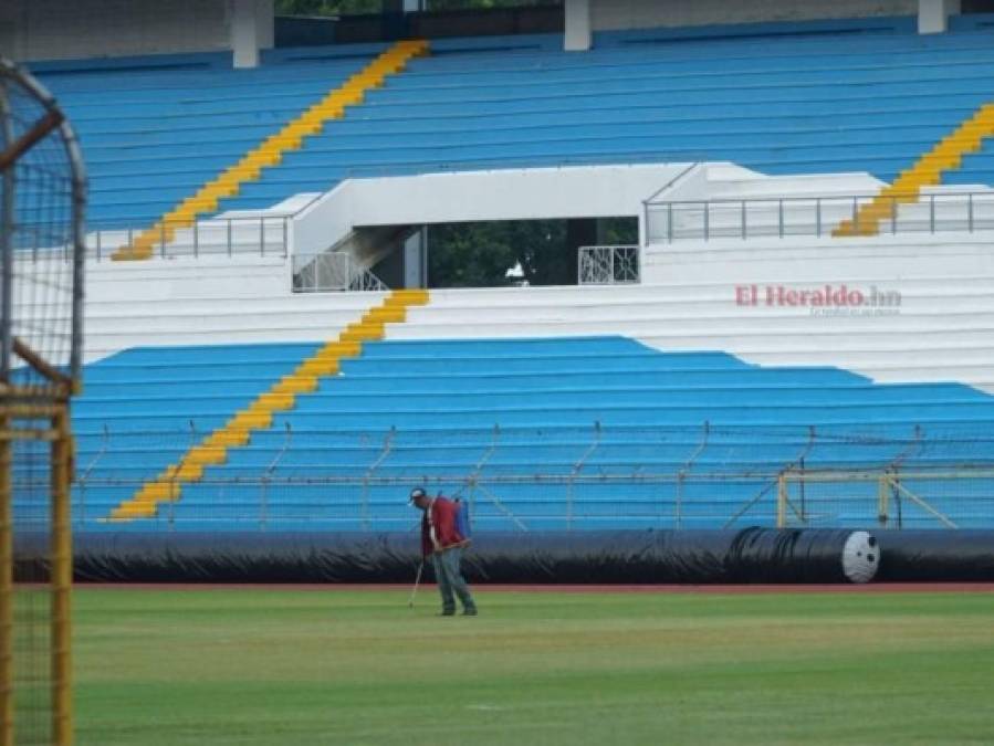 Así se encuentra el estadio Olímpico previo al juego de Honduras ante Estados Unidos