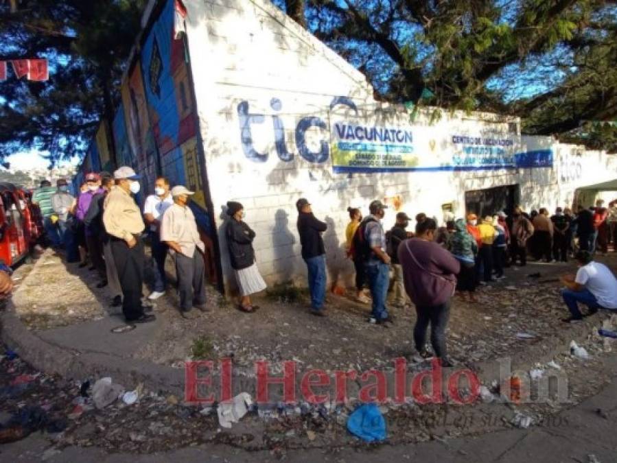 Largas filas sin distanciamiento social en centros de votación de Honduras