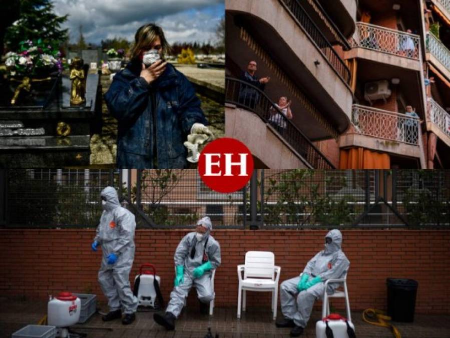 Personal agotado, entierros solitarios y familias encerradas: drama en España por coronavirus