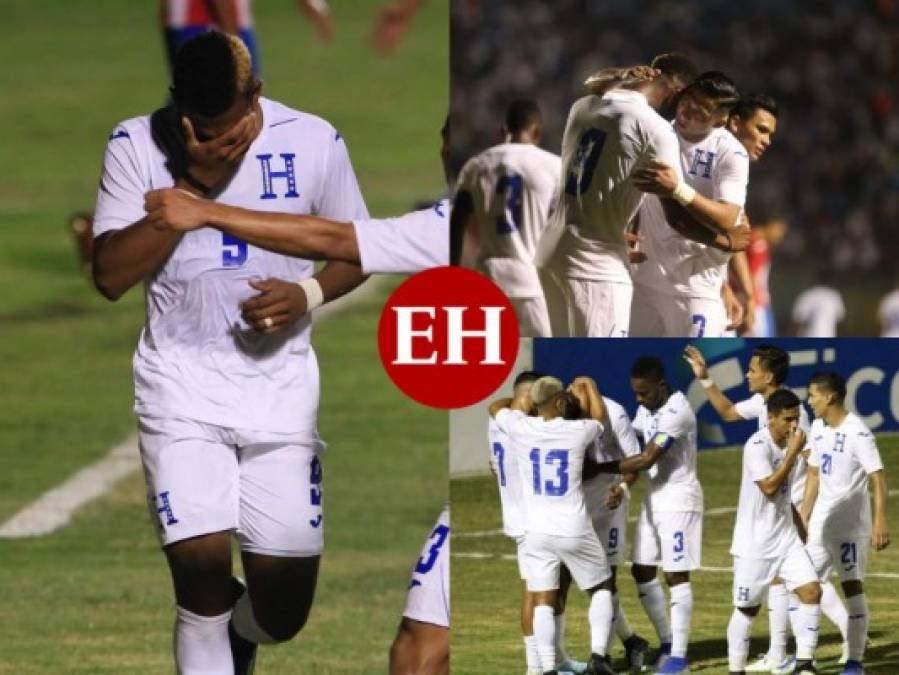 FOTOS: Euforia y lágrimas, la reacción de Benguché al anotar con Honduras en su debut