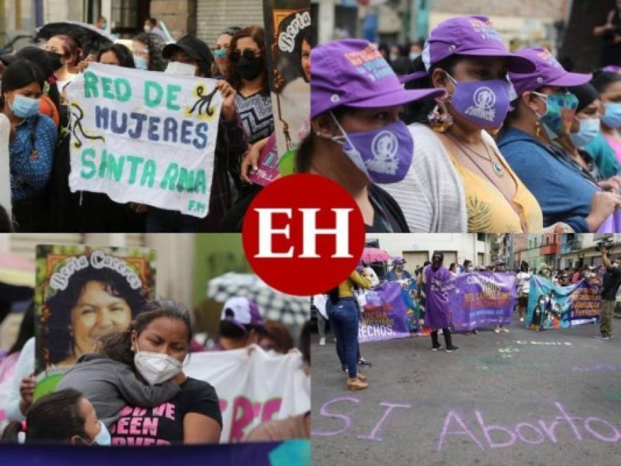 Hondureñas alzan su voz en el Día de la Mujer (FOTOS)