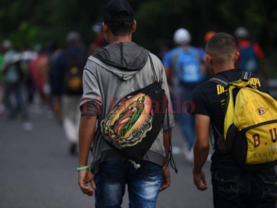 FOTOS: Así fue la llegada de la caravana migrante de hondureños a México