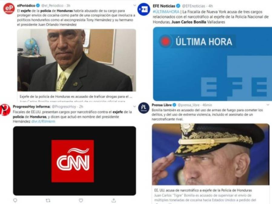 Acusación de EEUU contra 'El Tigre' Bonilla hace eco en el mundo: Medios internacionales lo informan