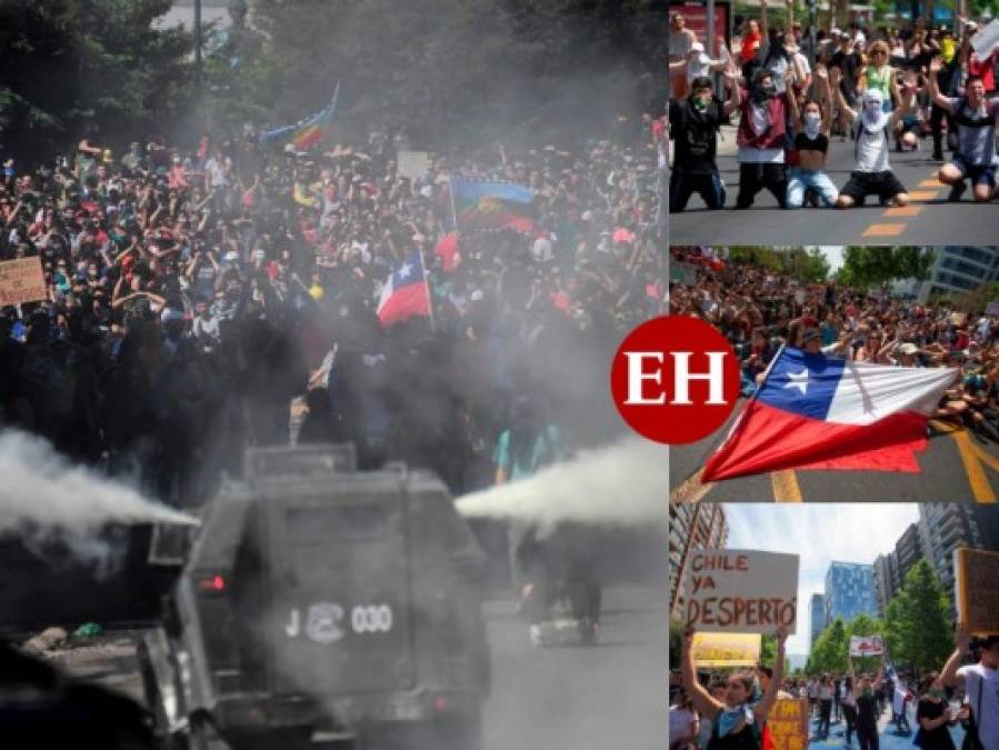 FOTOS: Miles marchan en quinta jornada de protestas en Chile