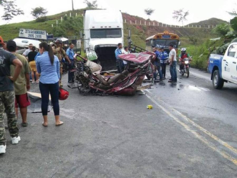 Los 10 peores accidentes que enlutaron a las familias hondureñas en este 2018