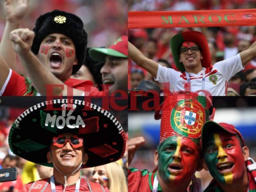 Los looks más extraños de los aficionados de Portugal y Marruecos en el estadio Luzhniki