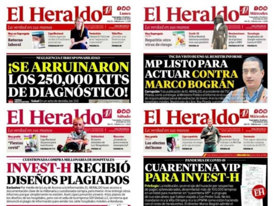 Así denunció EL HERALDO la corrupción de Invest-H en plena pandemia (FOTOS)
