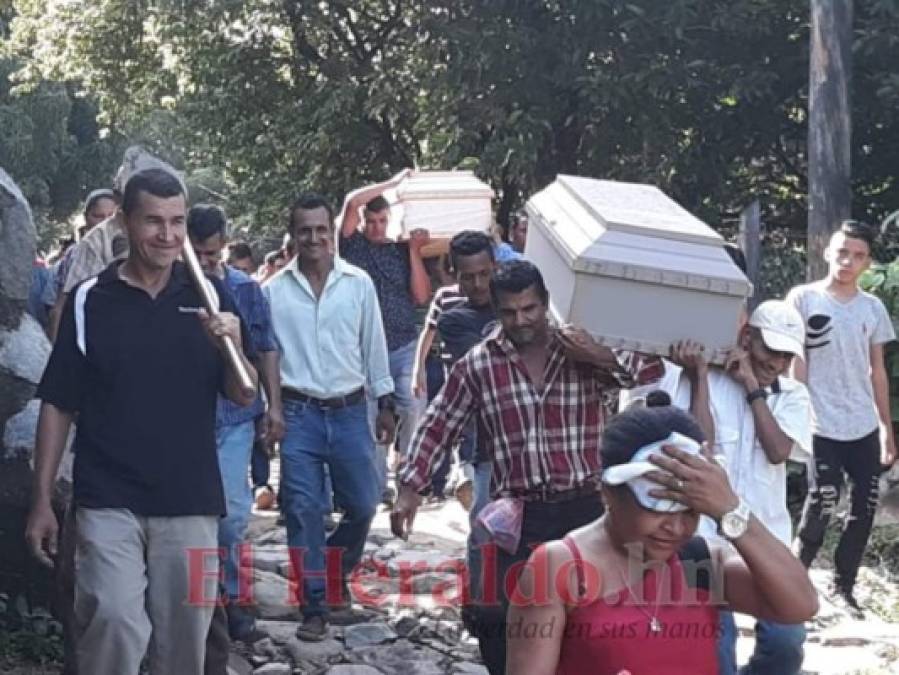 FOTOS: Así fue la triste despedida de tres niños envenenados por su padre en El Corpus, Choluteca