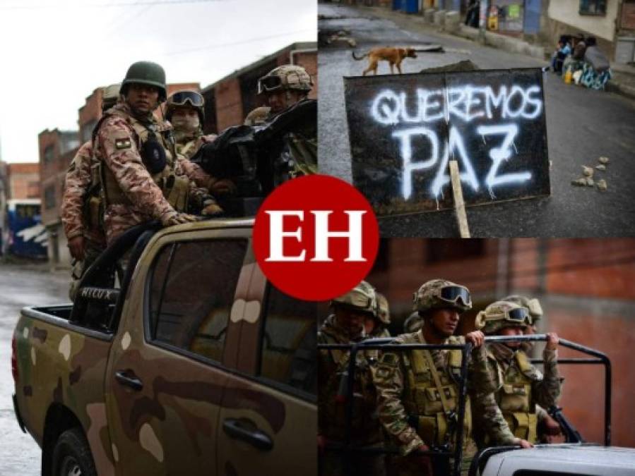 FOTOS: Calles de Bolivia amanecieron militarizadas tras salida de Evo Morales