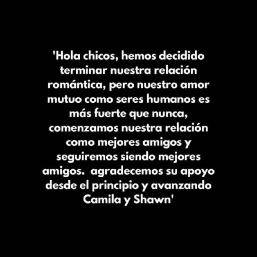 Camila Cabello y Shawn Mendes confirman el fin de su noviazgo: 'Seguiremos siendo mejores amigos'