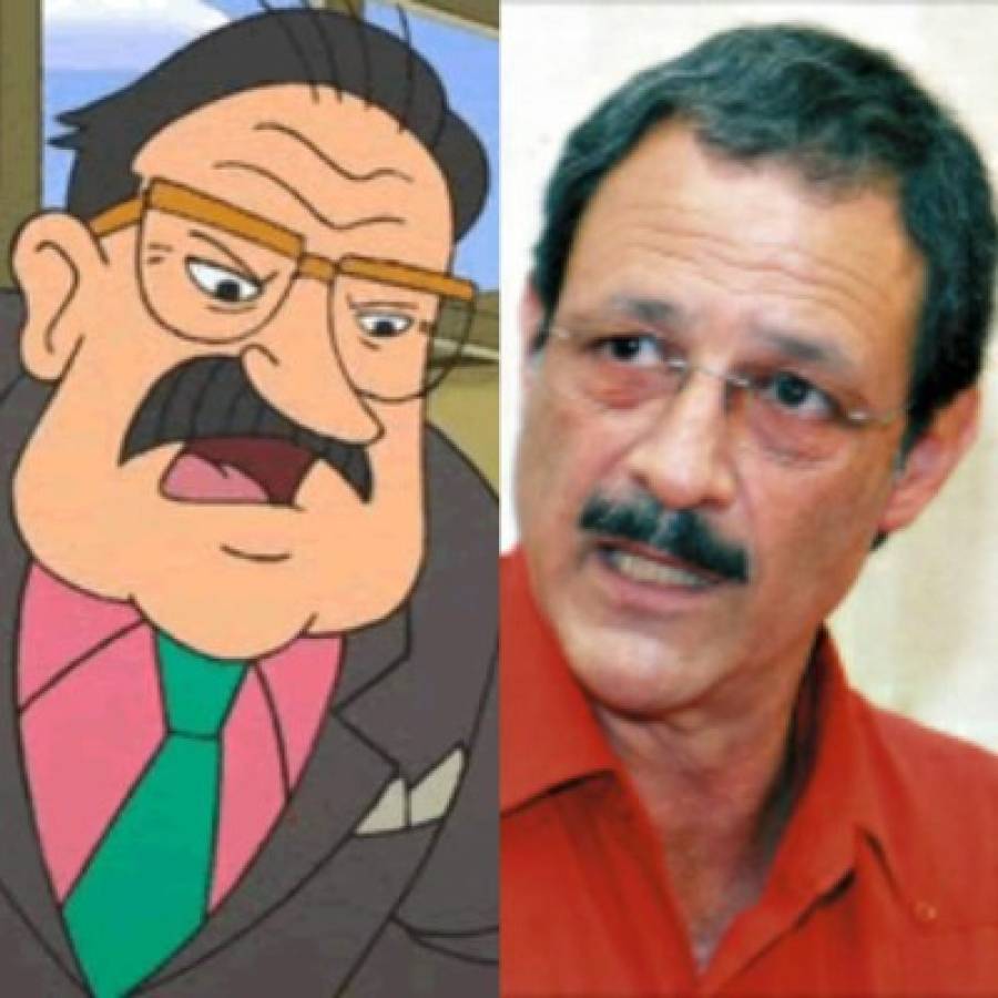 Caricaturas idénticas a famosos personajes hondureños