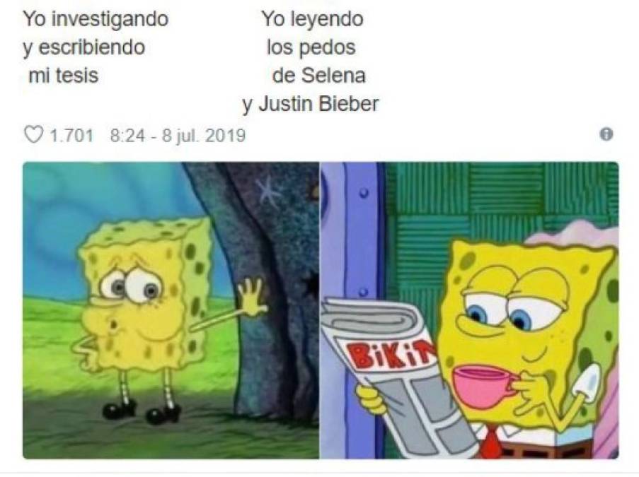 Los memes que generó el hilo de Twitter de la relación tóxica de Justin Bieber y Selena Gómez