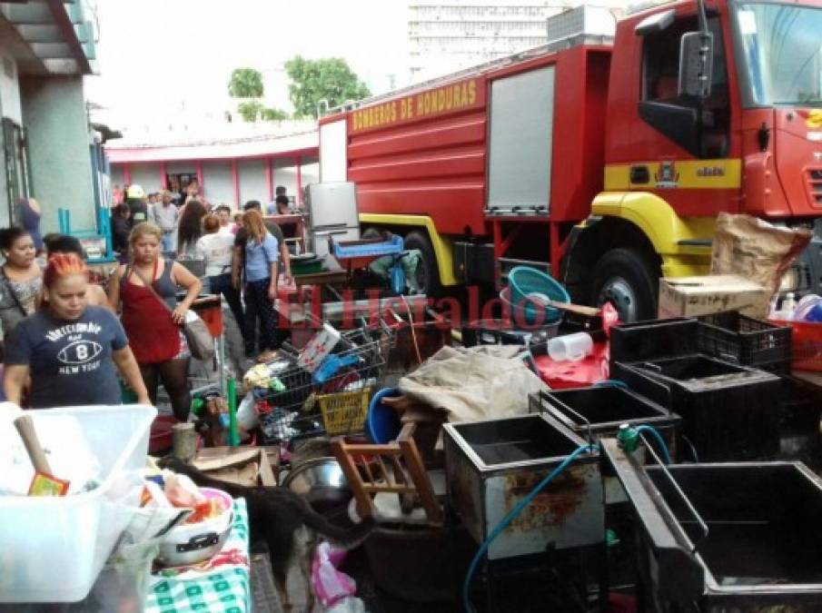 Las imágenes que dejó el incendio en los mercados de Comayagüela