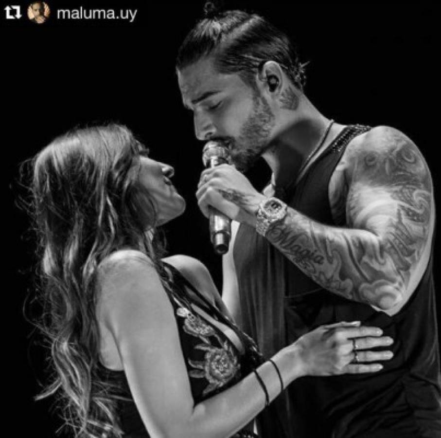 Video: Maluma besa a sexy fanática durante su concierto en México