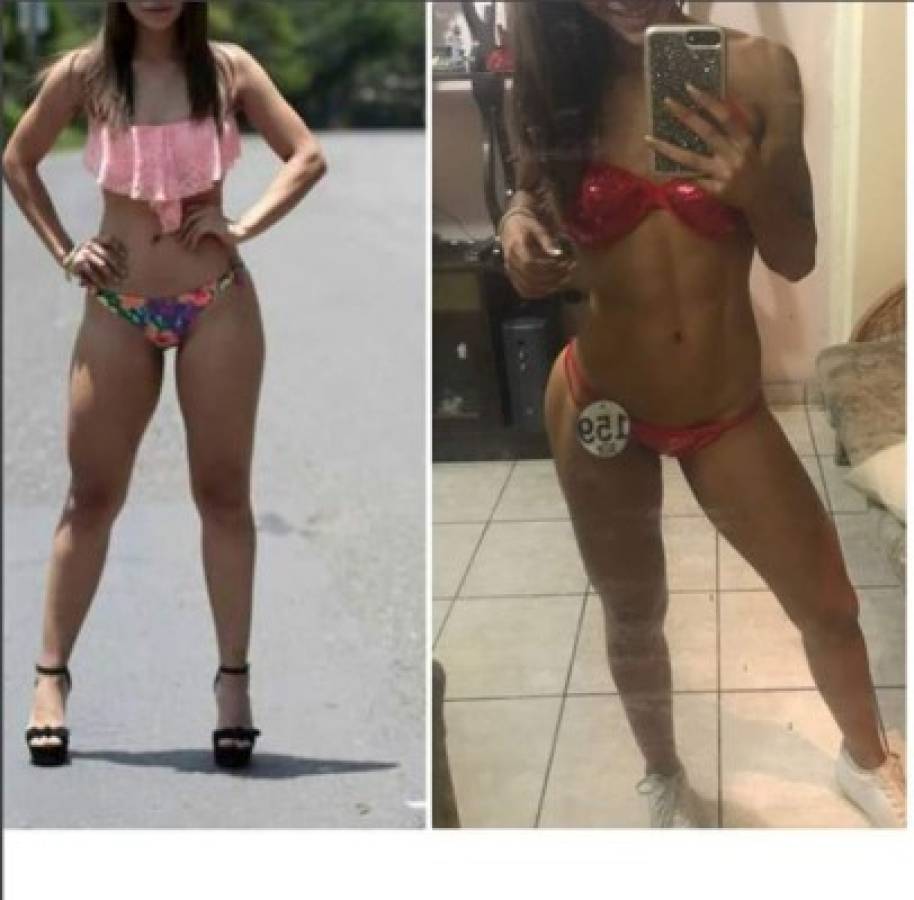 Hondureña Jennifer Funes muestra su abdomen de acero