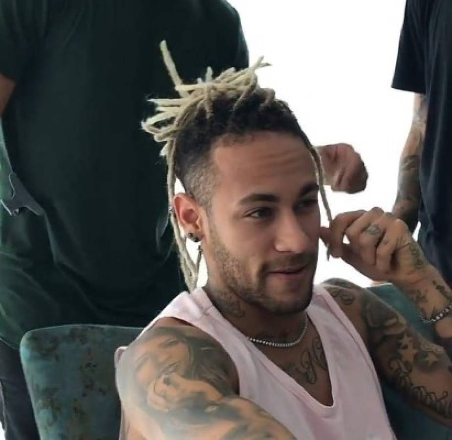 Neymar subió esta foto a Instagram mostrando su nuevo look. Foto: Instagram