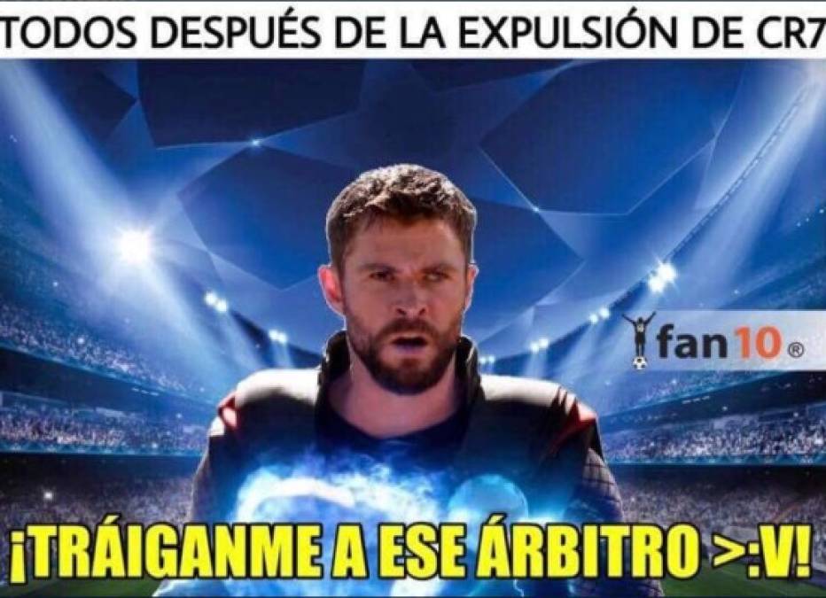 Los memes tras la expulsión de Cristiano Ronaldo en la Champions League