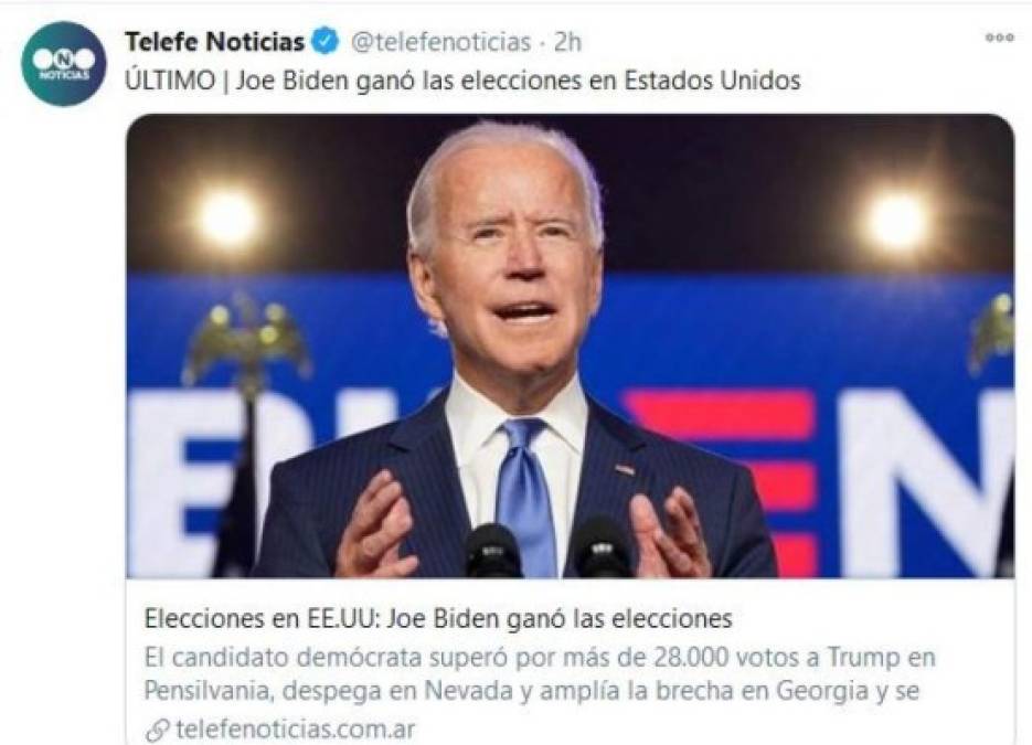 Así informa el mundo el triunfo de Joe Biden en elecciones de EE UU (FOTOS)