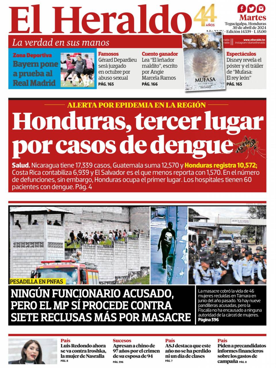 Honduras, tercer lugar por casos de dengue