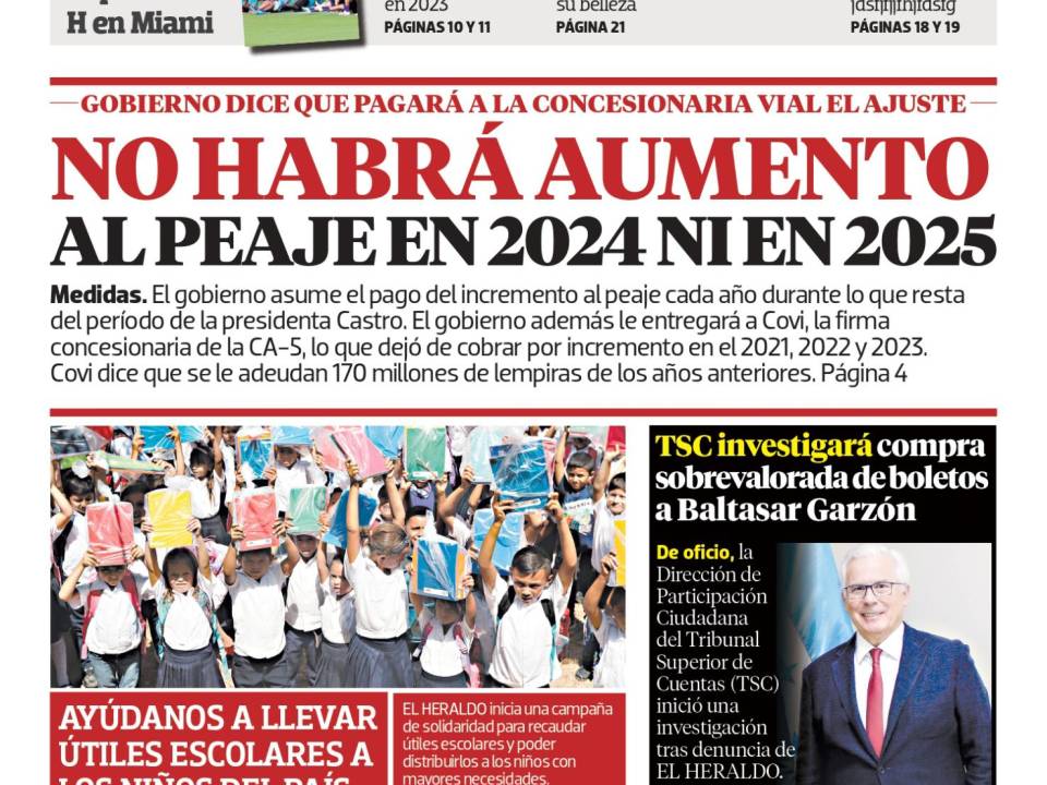 No habrá aumento al peaje en 2024 ni en 2025