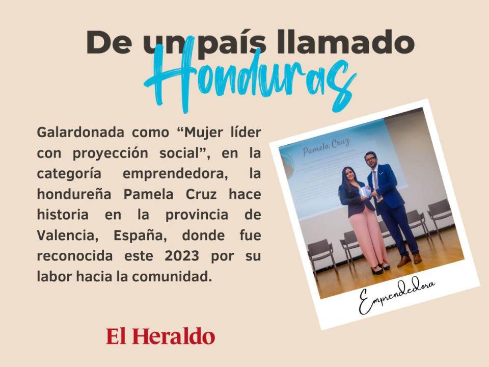 Emprendedora hondureña es galardonada en Valencia, España