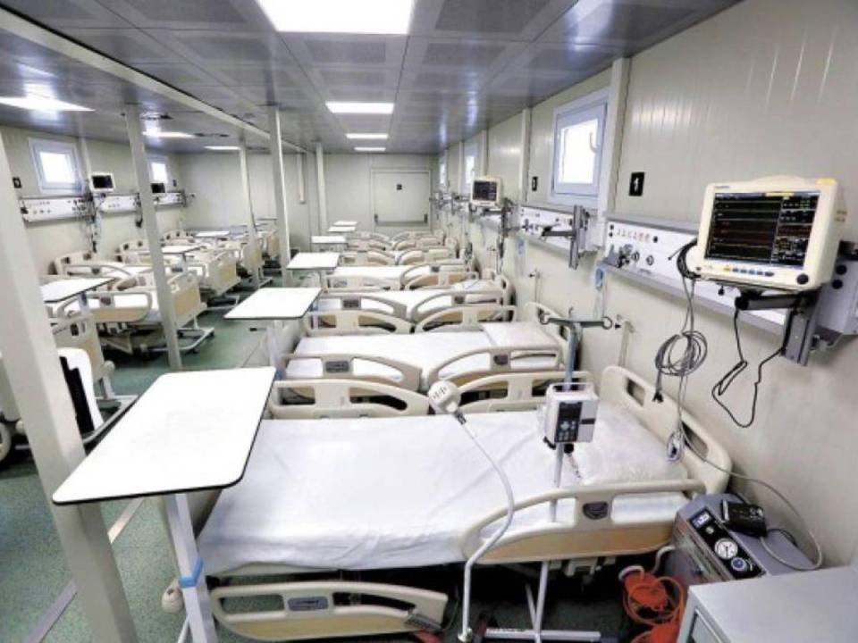 Imagen de archivo de un hospital móvil comprado durante la pandemia del covid-19 en Honduras.