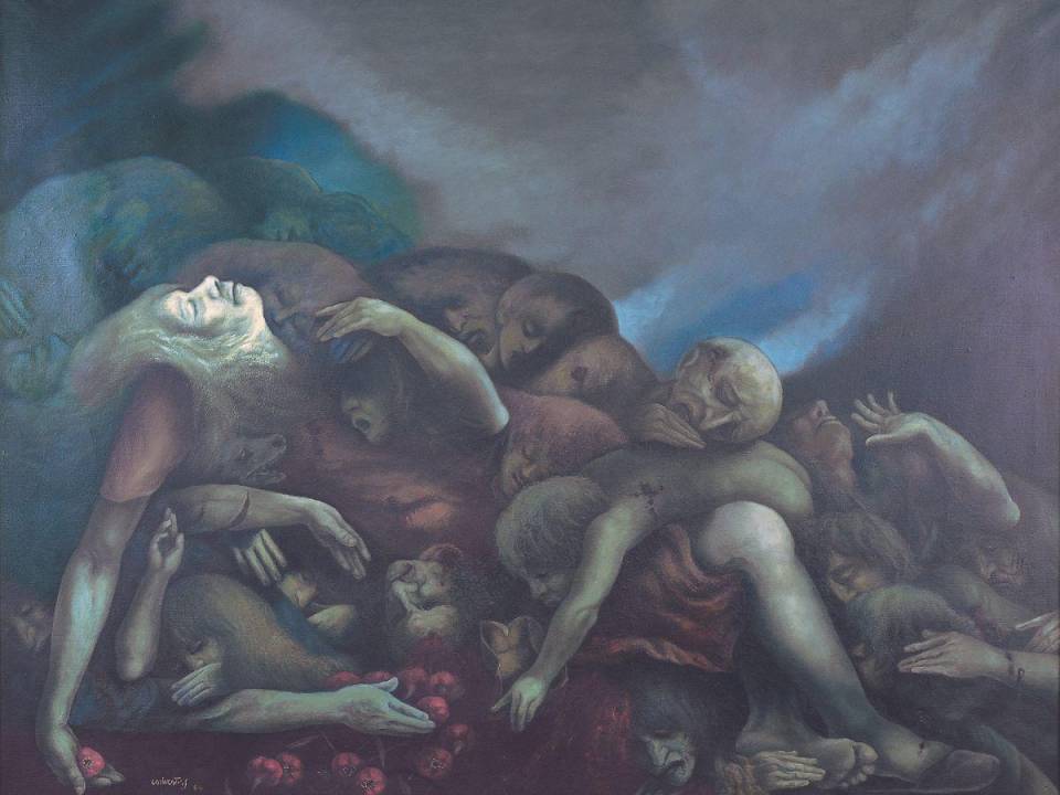 “Sumpul”. Obra del salvadoreño Carlos Cañas (1984), que alude a la masacre en el río Sumpul, perpetrada en 1980 por el ejército de ese país. En esta obra la denuncia política dialoga con lo estético en plena armonía conceptual y plástica.