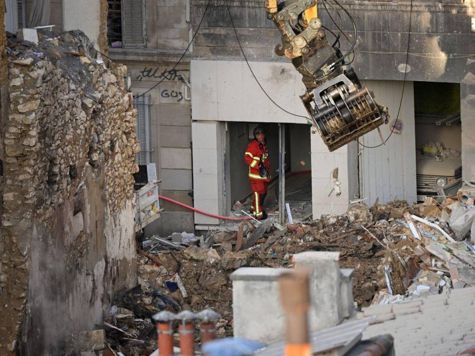 Edificio derrumbado en el número 17 de la calle Tivoli, en el centro de la ciudad de Marsella.