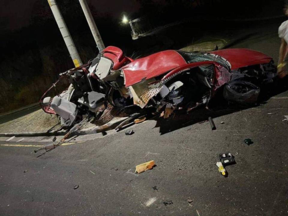 Imagen de referencia de un accidente vial ocurrido en marzo de 2023 donde murieron dos mujeres y otra quedó herida en la capital de Honduras.