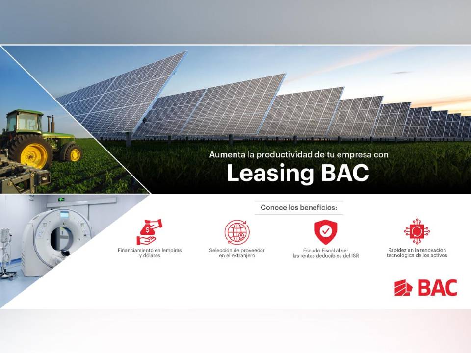 BAC lidera el camino hacia soluciones financieras de triple valor positivo ofreciendo a sus clientes Leasing BAC