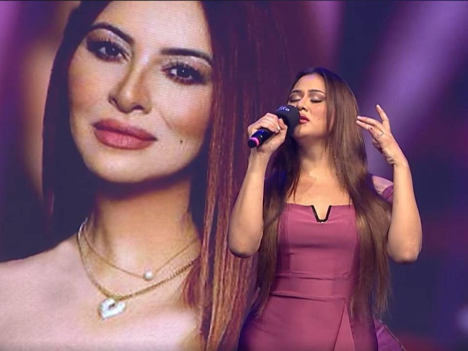 Alicia Valladares, la hondureña que interpreta a Myriam Hernández en el programa “Yo Me Llamo Honduras”.