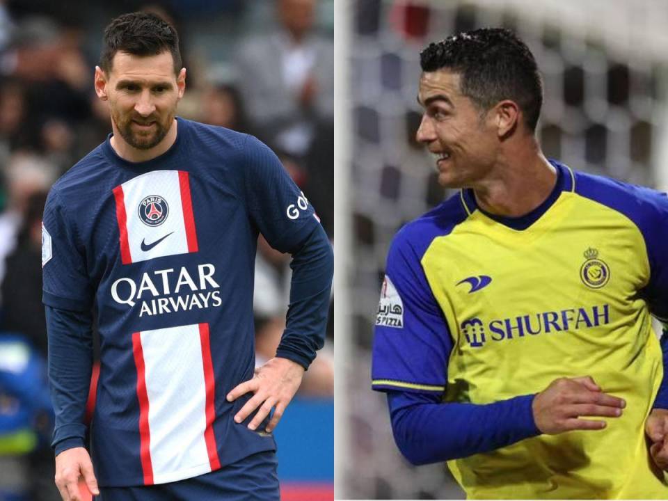 A la izquierda Lionel Messi y a la derecha Cristiano Ronaldo.