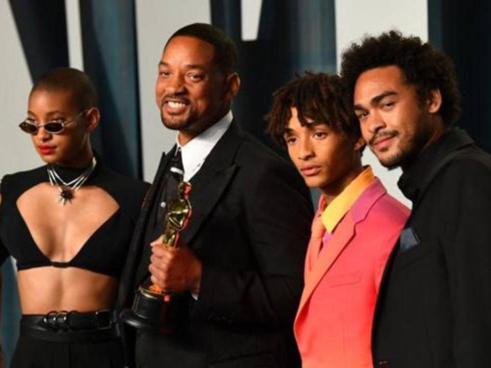 Will Smith junto a sus hijos Jaden, Willow Smith y Willard Carroll Smith III, conocido como “Trey”.