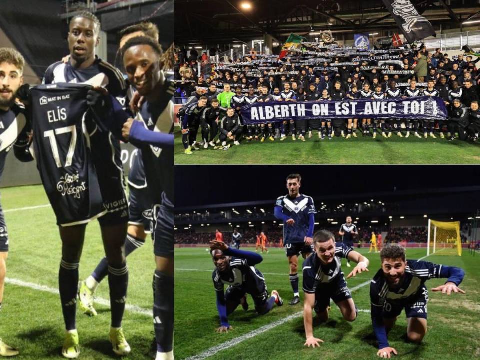 Las camisetas del Girondins de Burdeos aparecieron con el nombre de Alberth Elis, hubo una pancarta especial y el momentazo al momento de la celebración a lo “Black Panther”. Aquí te compartimos las postales