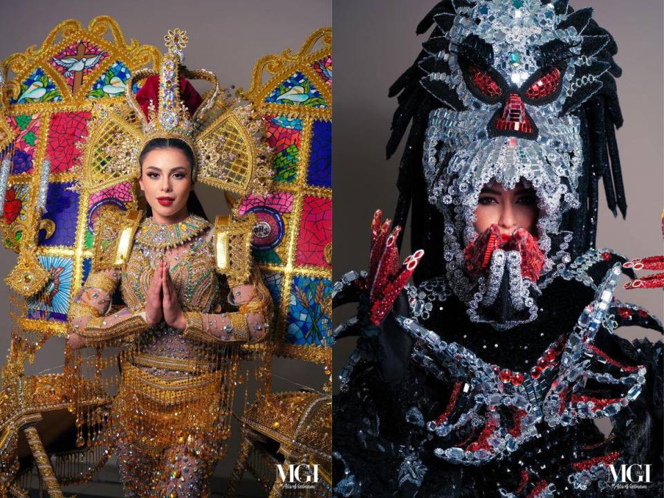 Desde la Virgen de Suyapa de Honduras hasta el “Chupacabras” de Puerto Rico. Estos fueron los extravagantes trajes típicos que usaron las concursantes del Miss Grand International 2023.