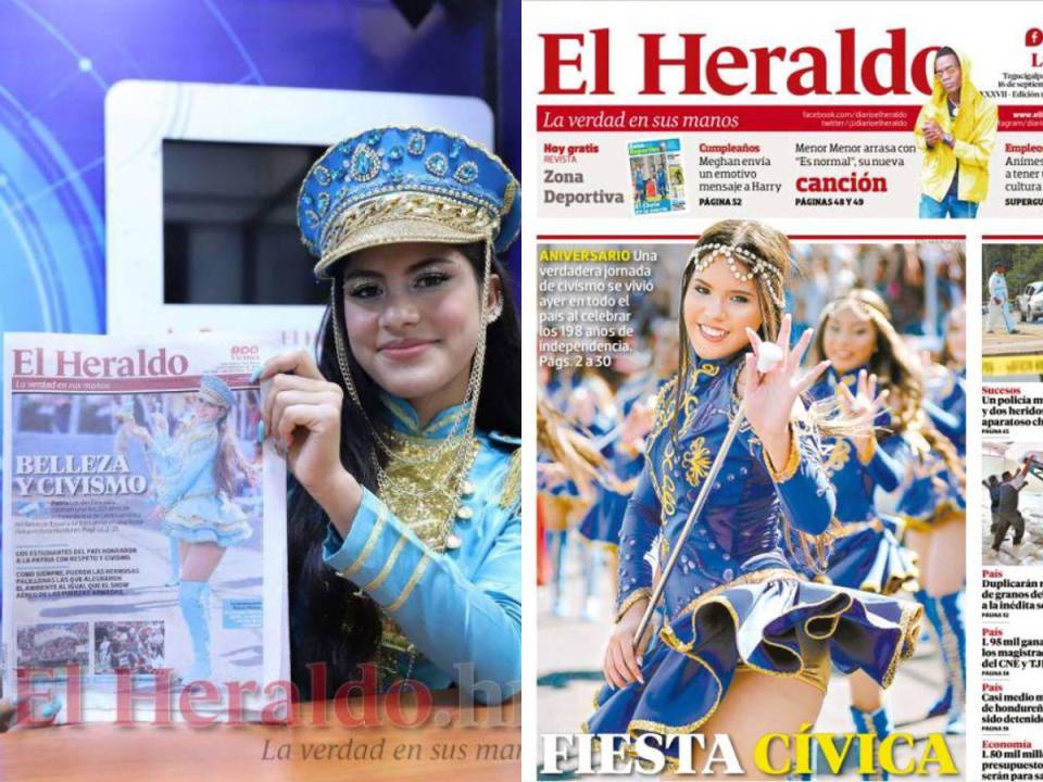 Tras derrochar carisma, belleza y civismo en los desfiles de Honduras, varias estudiantes capitalinas han adornado la portada de Diario El Heraldo. Este es el recuento de las alumnas que aparecieron en la primera plana de este rotativo en los últimos cinco años.