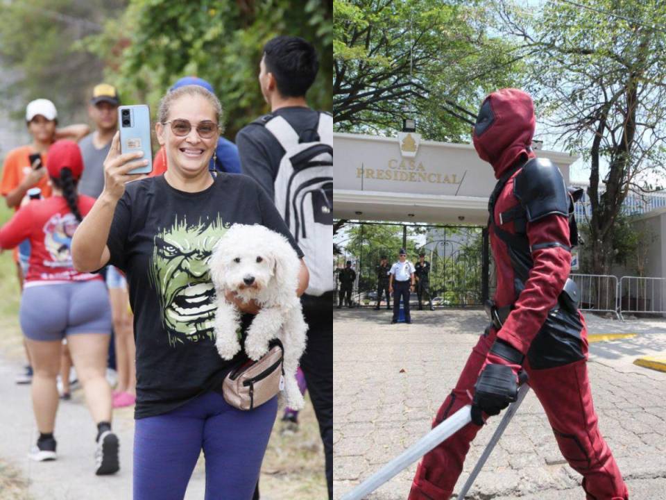 Perros, súper héroes y pancartas fueron captadas por el lente de EL HERALDO este jueves durante la carrera de Shin Fujiyama en la capital de Honduras.