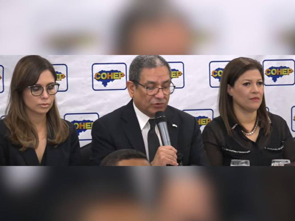 Captura de pantalla de la conferencia de prensa del Cohep.