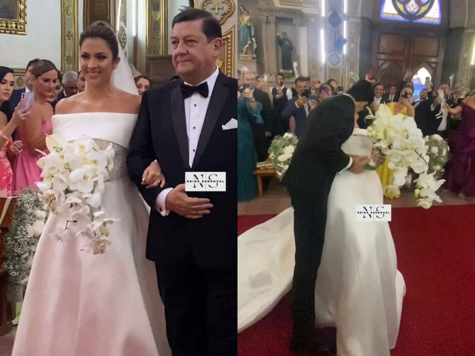 La catracha lucía radiante vestida de novia.