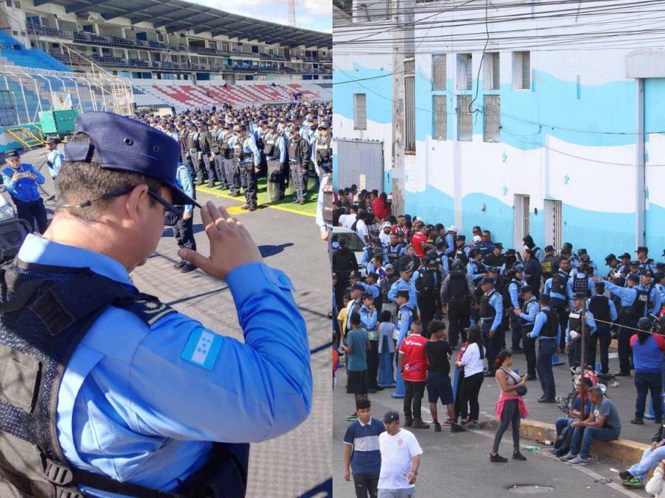 Bajo fuertes medidas de seguridad, Olimpia y Motagua definen al campeón del fútbol hondureño en el Chelato Uclés. Aquí repasamos el operativo en el coloso.