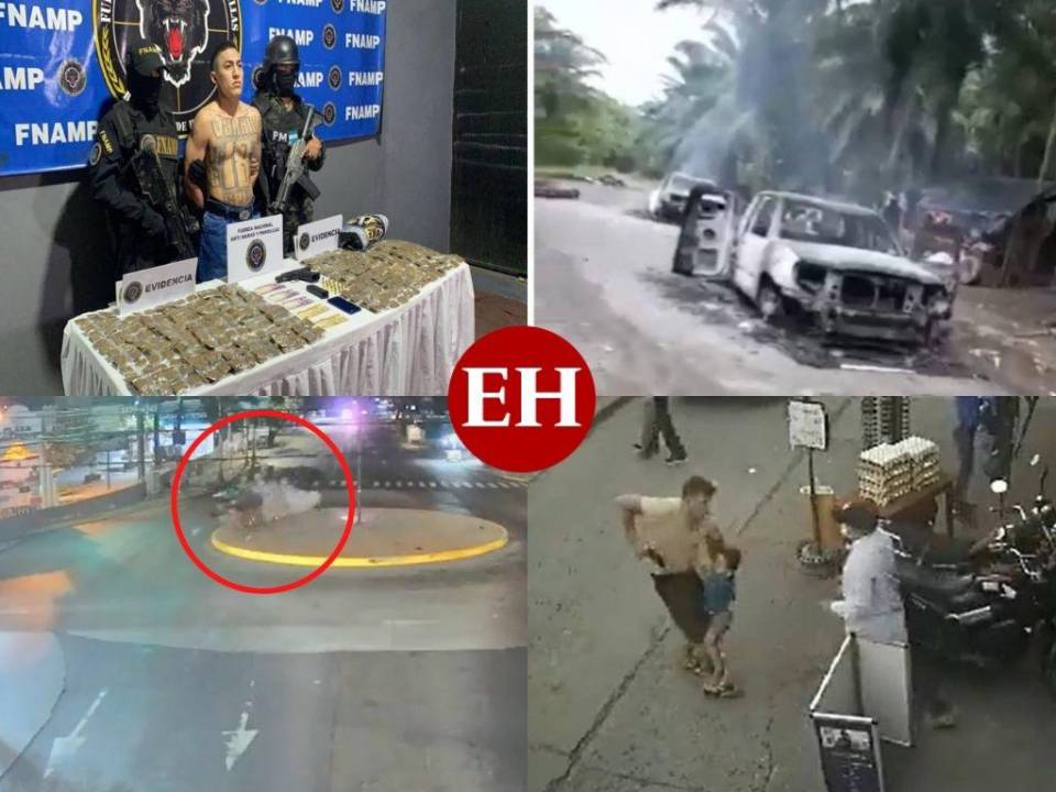 Brutales crímenes, capturas de impacto, operativos antidroga y videos de cámaras de seguridad que muestran sorprendentes hechos han sido parte de los sucesos más destacados de la semana en Honduras. A continuación repasamos los más impactantes.