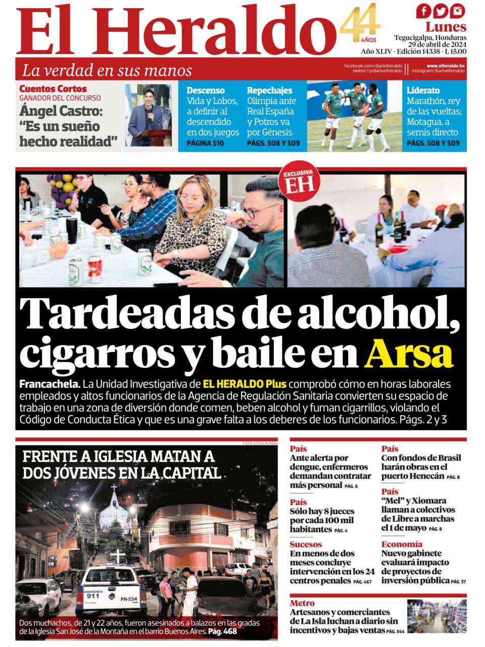 Tardeadas de alcohol, cigarros y baile en Arsa