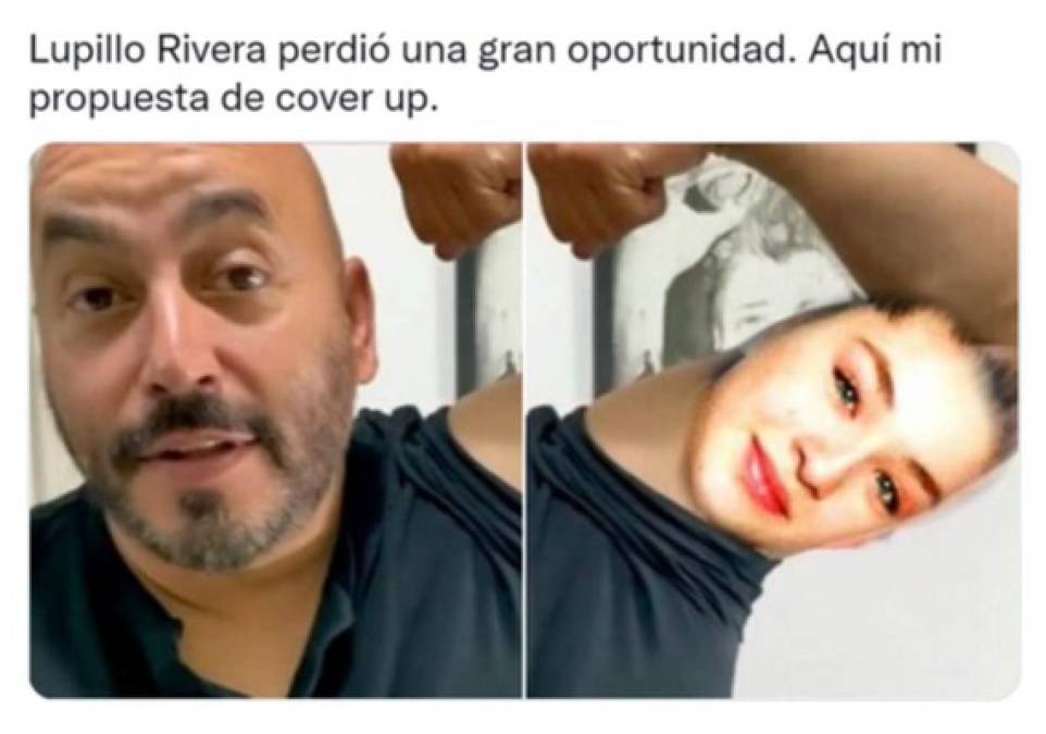 FOTOS: Los mejores memes de Lupillo Rivera y su tatuaje para cubrir el rostro de Belinda