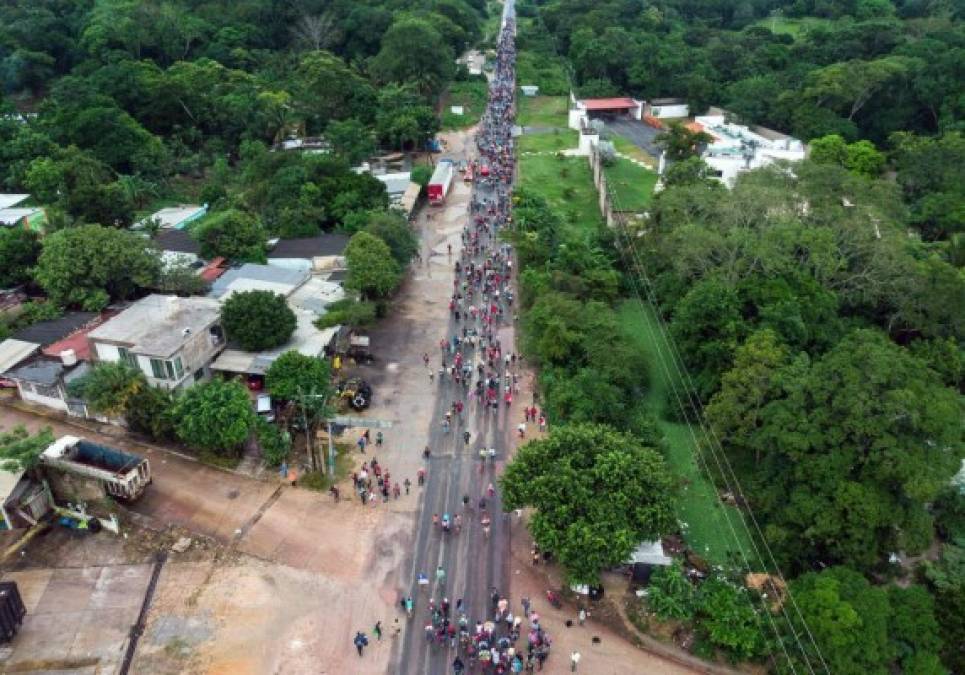 FOTOS: Caravana migrante busca jalones para recorrer más de dos mil kilómetros faltantes