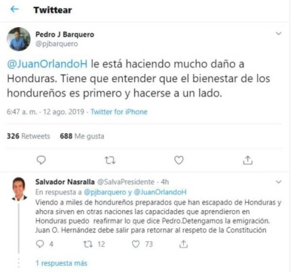 Pedro Barquero recomienda al presidente Hernández hacerse a un lado
