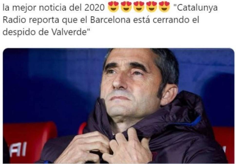 ¿Felices? Aficionados del Barcelona inundan las redes con divertidos memes tras despido de Valverde